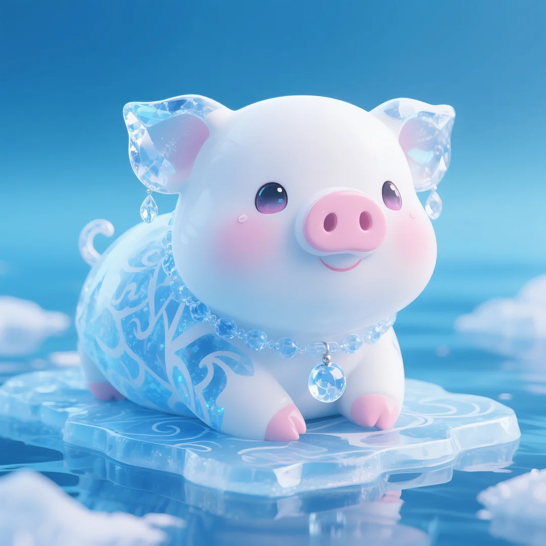 即梦AI 【动物】【十二生肖】| 炎炎夏日冰晶质感清凉版十二生肖头像,附提示词