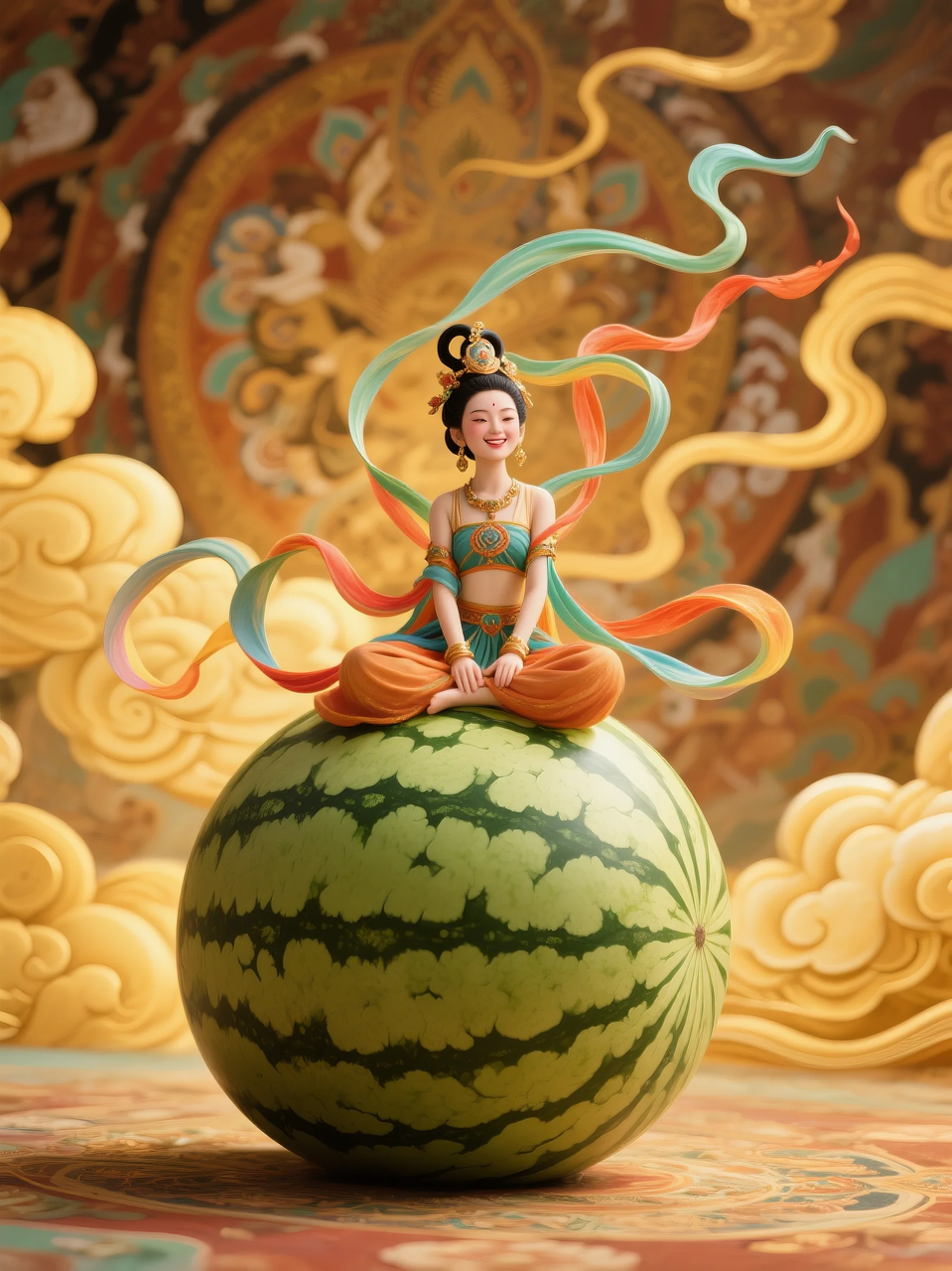 即梦AI 【水果】【西瓜】| 夏日里西瓜上的童趣,附提示词