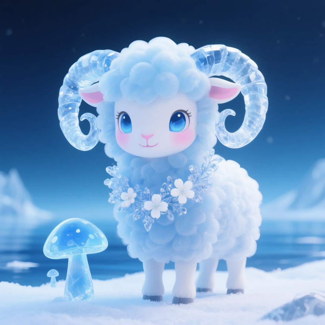 即梦AI 【动物】【十二生肖】| 炎炎夏日冰晶质感清凉版十二生肖头像,附提示词