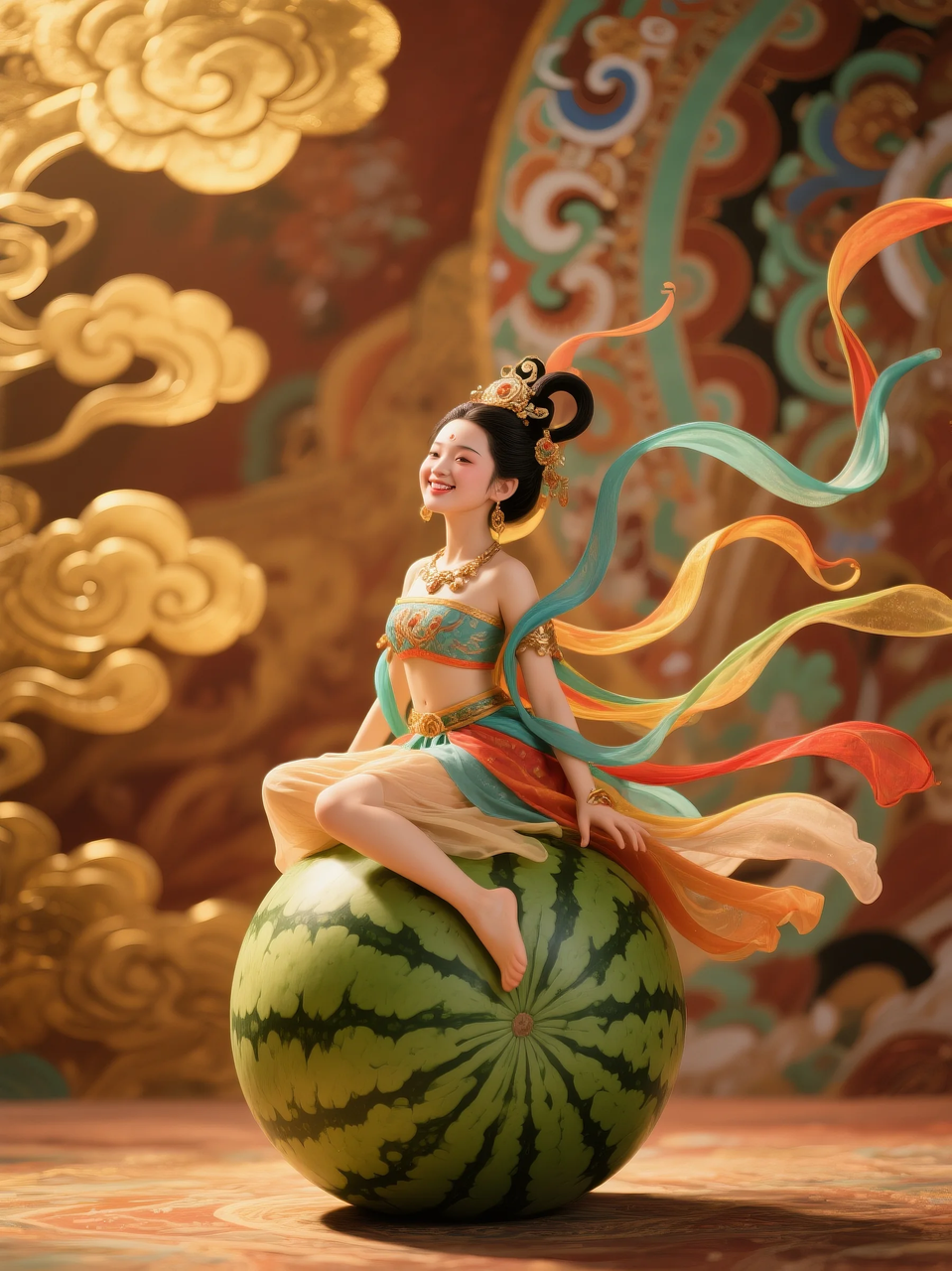 即梦AI 【水果】【西瓜】| 夏日里西瓜上的童趣,附提示词